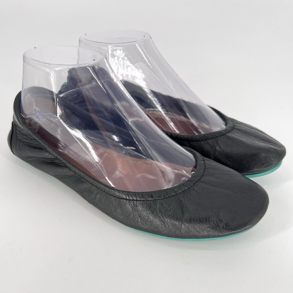 Tieks by Gavrieli Women's 8 Classic Matte Black Leather Ballet Flats Foldable